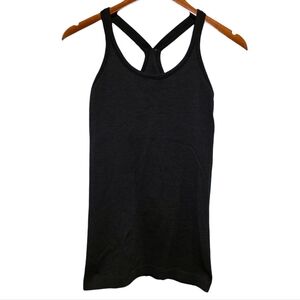 lululemon Ebb To Street Tank Heathered Black Size 6
